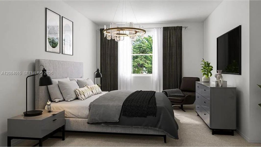 Furnished interior view inside a new home in Solstice, Miami (Image 2).