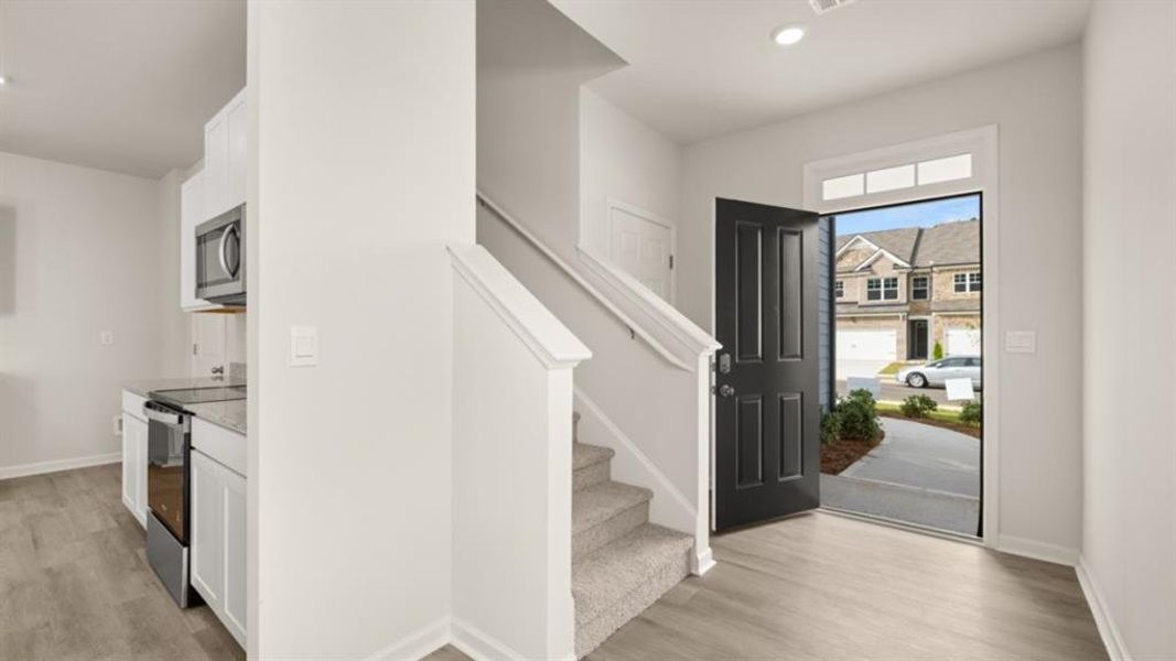 Furnished interior view inside a new home in Pointe Park, Union City (Image 9). Furnished interior view inside a new home in Pointe Park, Union City (Image 9).