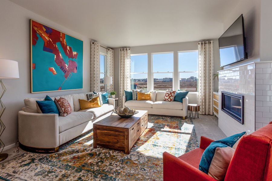 Representative furnished interior of a home built from the Rowling by Hartford Homes in Trailside, Timnath (Image 11).