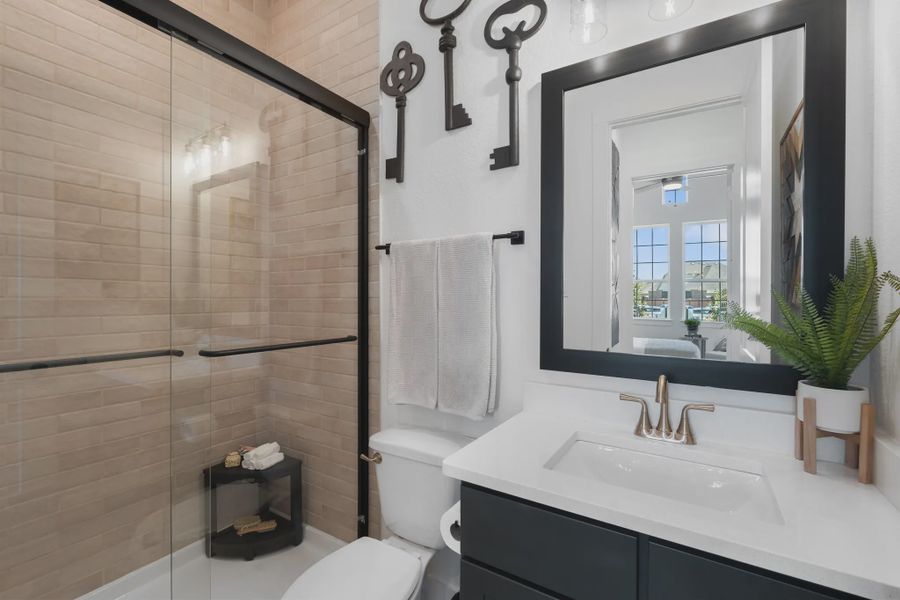 Representative furnished interior of a home built from the Orlando by Chesmar Homes in Brookewater 45's, Rosenberg (Image 7).