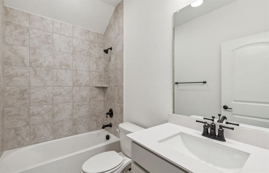 Spacious secondary bathroom*real home pictured