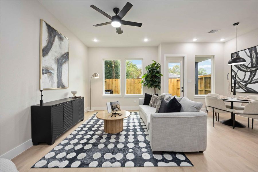 Furnished interior view inside a new home in , Houston (Image 28).