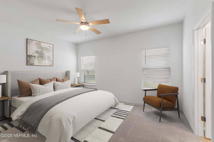 Furnished interior view inside a new home in Tributary: Lakeview at Tributary 50's, Yulee (Image 10).