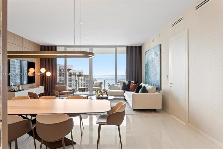 Furnished interior view inside a new home in , Miami (Image 12).