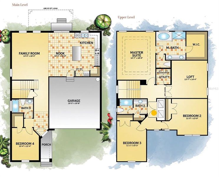 2D floor plan layout of this home in , St. Petersburg, FL (Image 4).