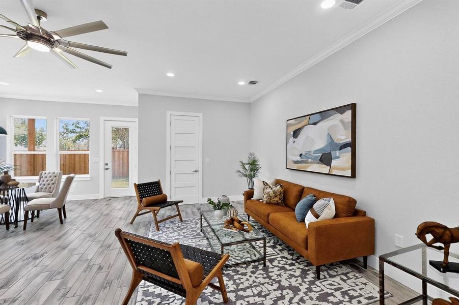 Furnished interior view inside a new home in , Dallas (Image 7). Furnished interior view inside a new home in , Dallas (Image 7).