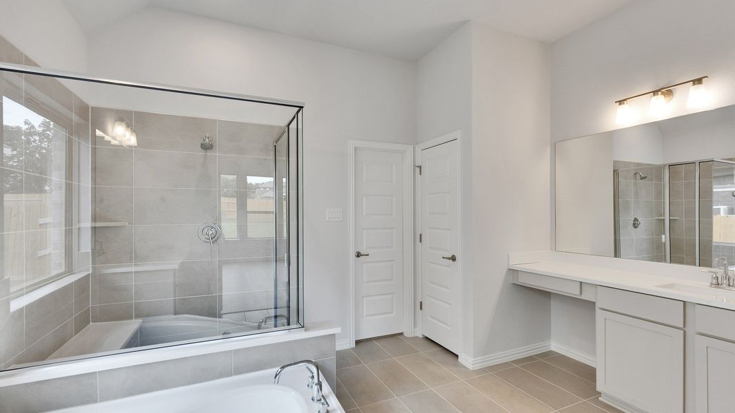 Furnished interior view inside a new home in Oaks at San Gabriel, Georgetown (Image 23).