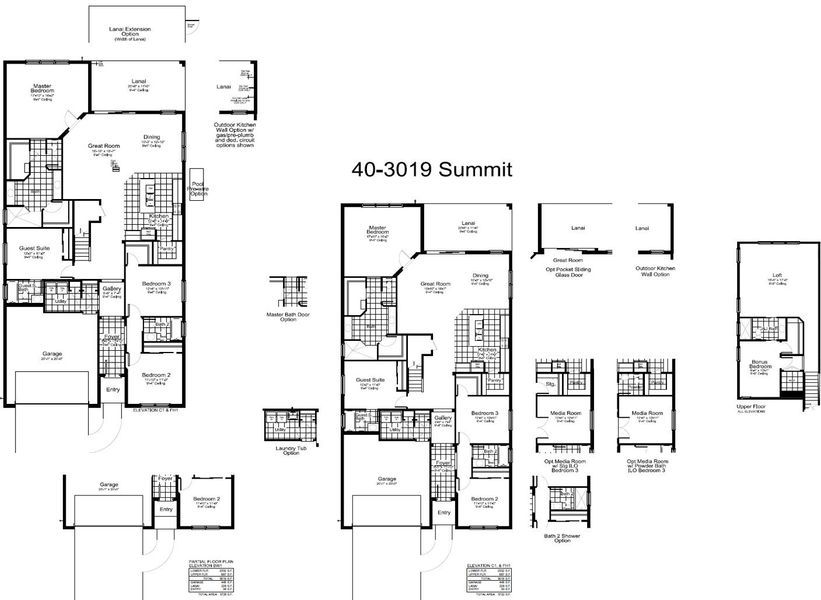 2D floor plan layout for the Summit by Neal Communities in Grand Park, Sarasota, FL (Image 4).