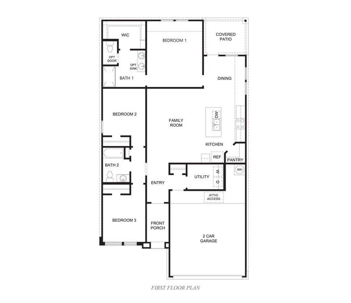 2D floor plan layout of this home in Yowell Ranch, Killeen, TX (Image 2). 2D floor plan layout of this home in Yowell Ranch, Killeen, TX (Image 2).