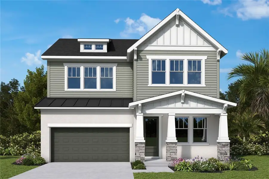 Front exterior of a new home in , Tampa, FL, highlighting curb appeal (Image 1). Front exterior of a new home in , Tampa, FL, highlighting curb appeal (Image 1).