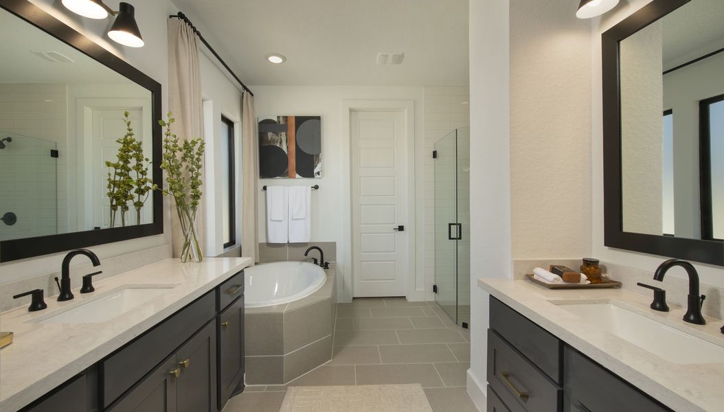 Representative furnished interior of a home built from the 2458E by Perry Homes in Veramendi, New Braunfels (Image 9).