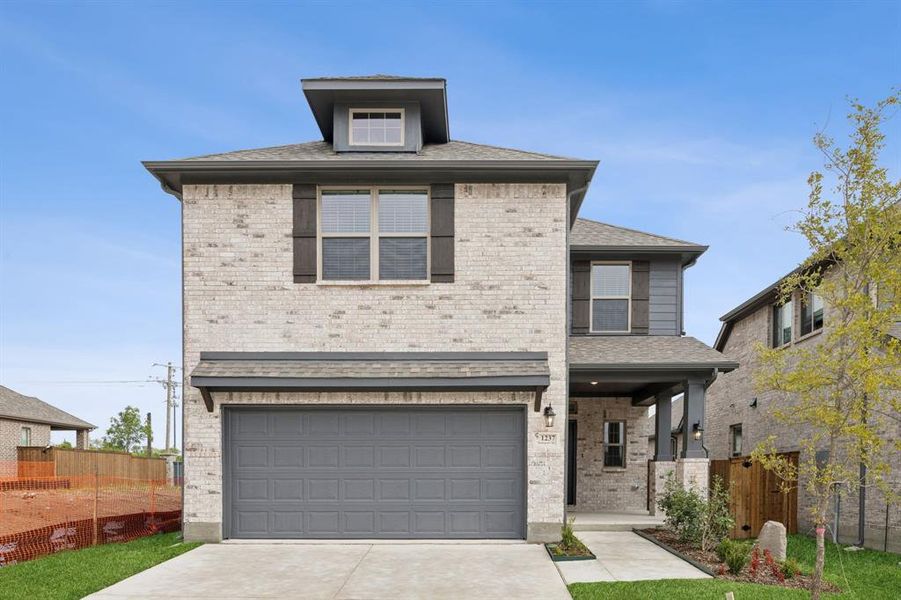Front exterior of a new home in Bel Air Village, Sherman, TX, highlighting curb appeal (Image 11). Front exterior of a new home in Bel Air Village, Sherman, TX, highlighting curb appeal (Image 11).