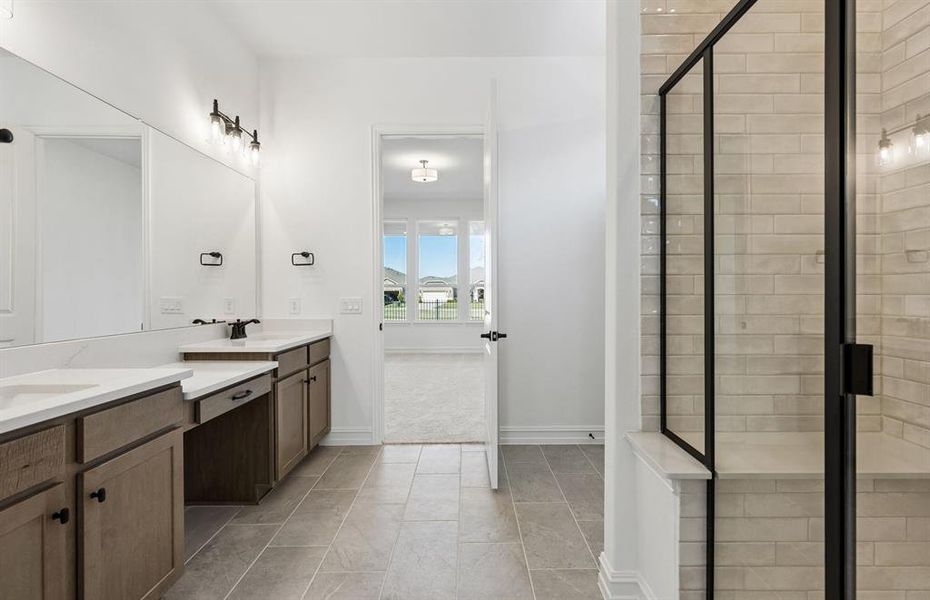 Owner's bath with large shower