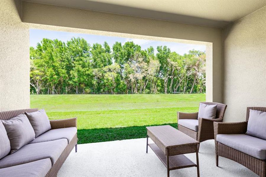 Representative furnished interior of a home built from the Winterhaven by Ryan Homes in Hammock Oaks Villas, Lady Lake (Image 13).