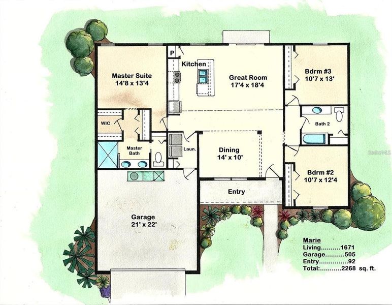 2D floor plan layout of this home in , Ocala, FL (Image 5).