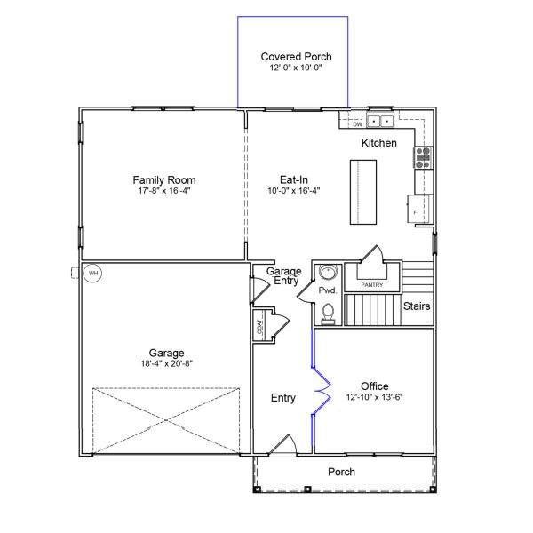 2D floor plan layout of this home in Jordan Grove, Conway, SC (Image 5).
