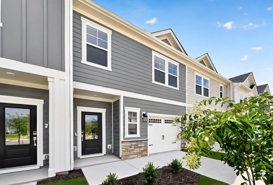 Exterior details and patio area of a home in Magnolia Townes, Wendell (Image 14).
