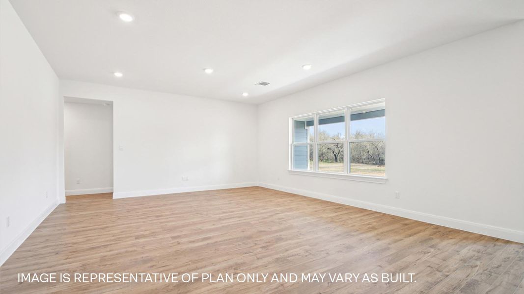 Representative unfurnished interior of a home built from the The Hudson by D.R. Horton in Railhead, Cedar Creek (Image 10).