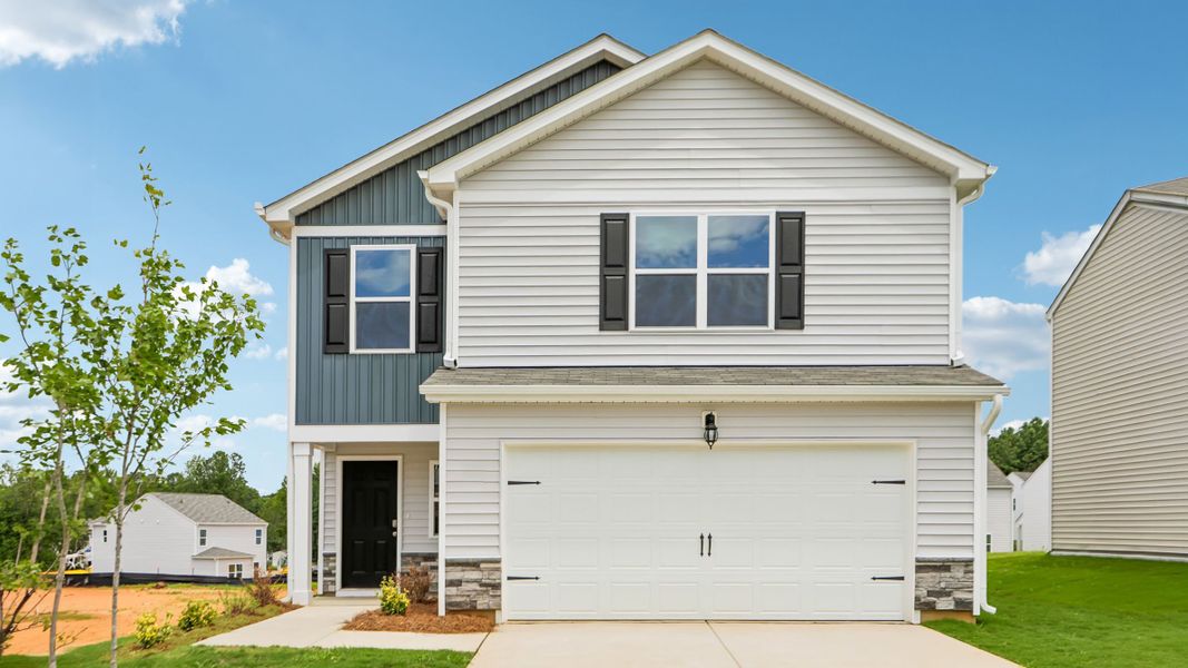 Representative exterior photo of a completed home built from the Manning - Express by D.R. Horton in Carter Ridge, Greenville, NC (Image 1). Representative exterior photo of a completed home built from the Manning - Express by D.R. Horton in Carter Ridge, Greenville, NC (Image 1).