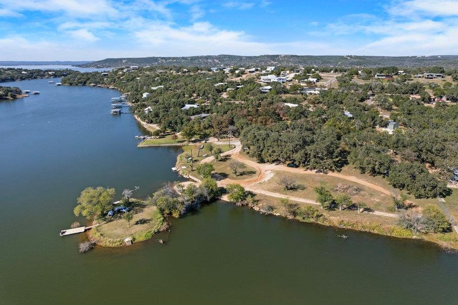 Bird's eye view of nearby Lake