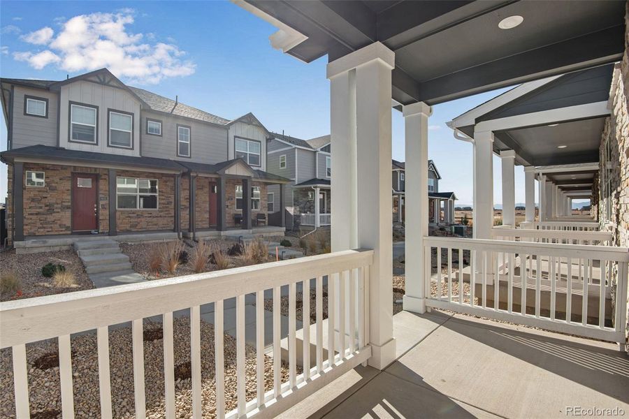 Exterior details and patio area of a home in Settlers Crossing, Commerce City (Image 3).