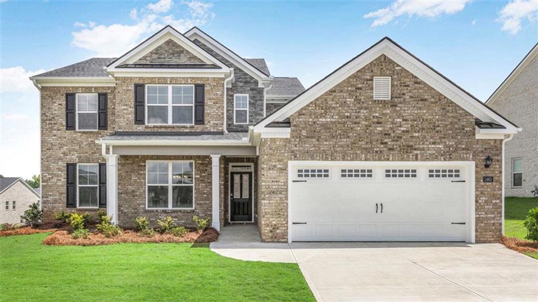 Front exterior of a new home in Westland, Bogart, GA, highlighting curb appeal (Image 1). Front exterior of a new home in Westland, Bogart, GA, highlighting curb appeal (Image 1).