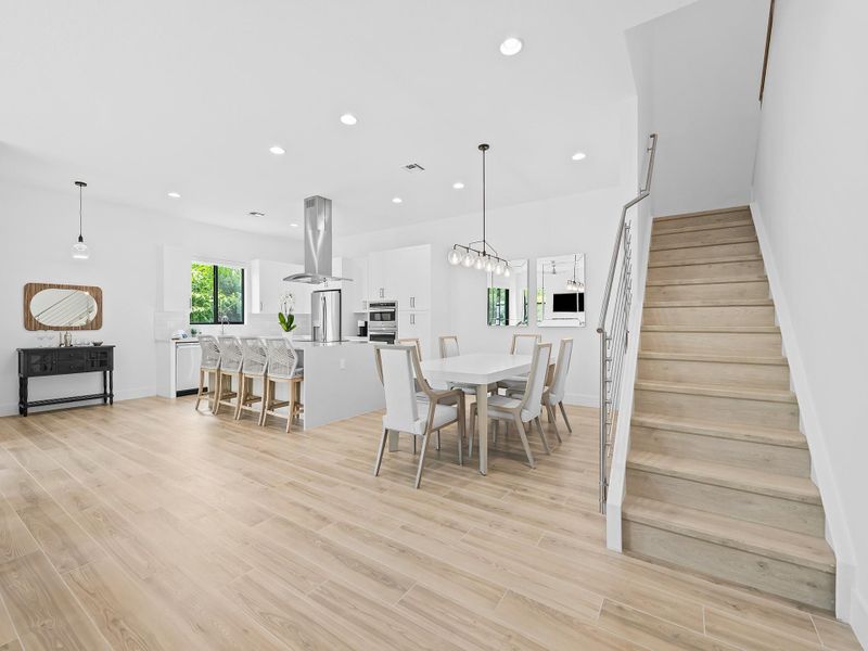 Furnished interior view inside a new home in Marina Landings, Fort Lauderdale (Image 9).