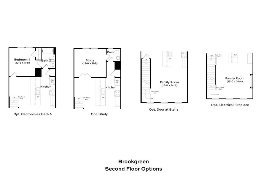 2D floor plan layout for the Brookgreen by DRB Homes in Seabreeze Crossing, Little River, SC (Image 3).