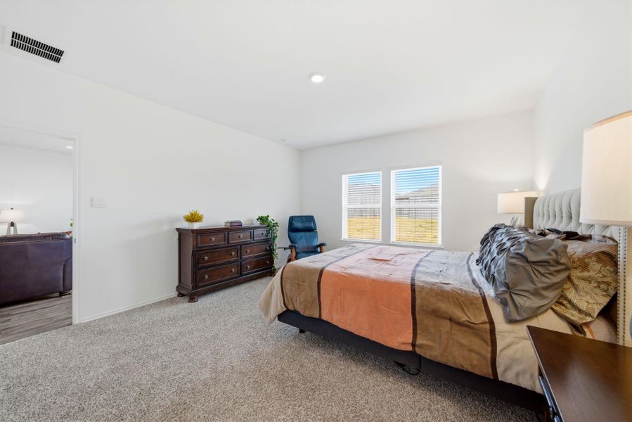 First-floor primary suite with a private retreat feel.