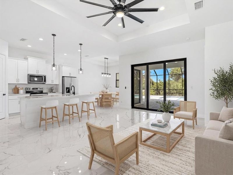 Furnished interior view inside a new home in , Rotonda West (Image 7).