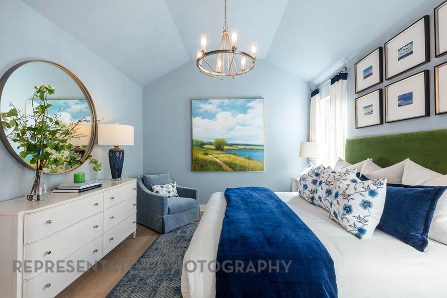 Furnished interior view inside a new home in Pomona, Manvel (Image 31).