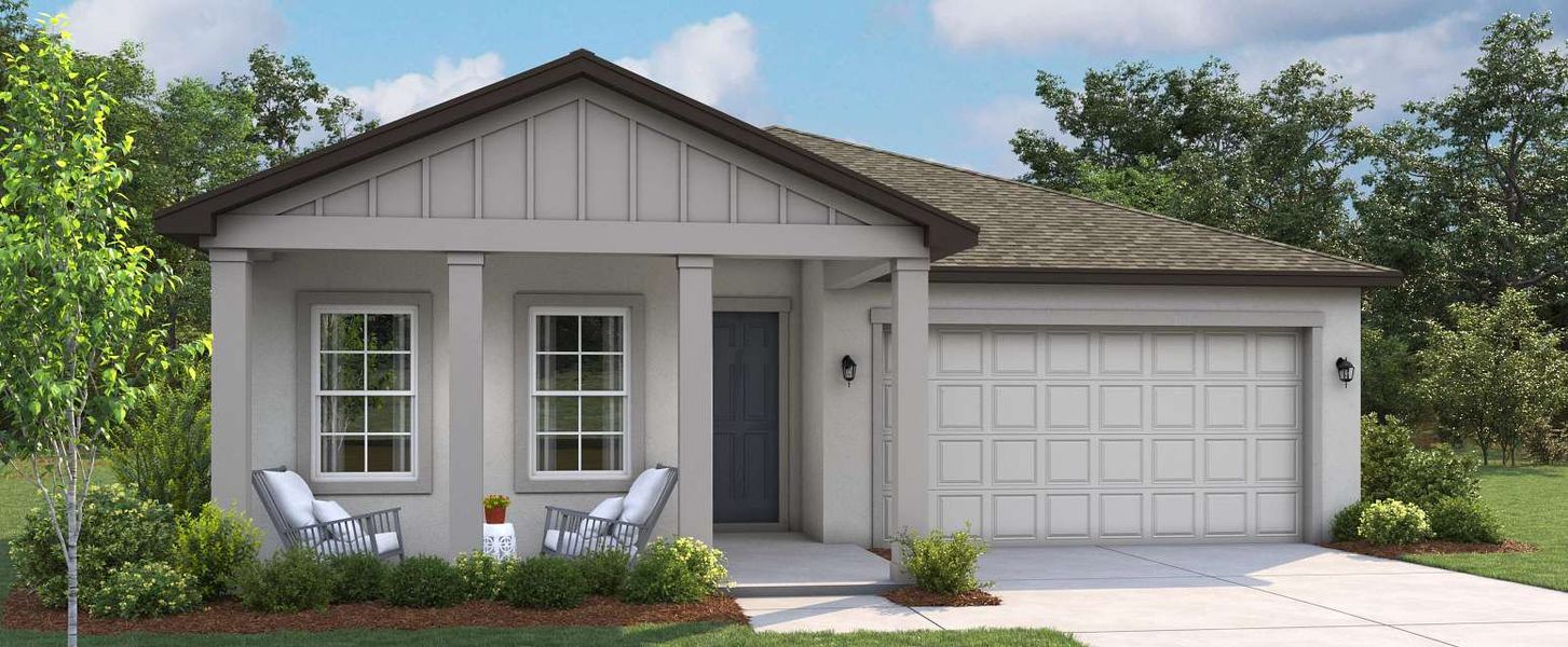 Representative exterior photo of a completed home built from the Hawkins by Ashton Woods in Berry Bay, Wimauma, FL (Image 1). Representative exterior photo of a completed home built from the Hawkins by Ashton Woods in Berry Bay, Wimauma, FL (Image 1).