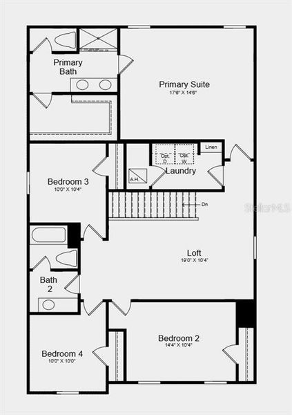 2D floor plan layout of this home in Solena, North Fort Myers, FL (Image 3).