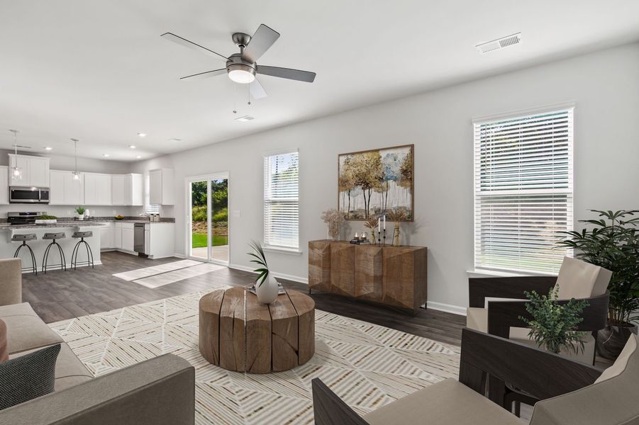 Representative furnished interior of a home built from the The Pinewood by Stanley Martin Homes in Zanes Creek, Inman (Image 4).