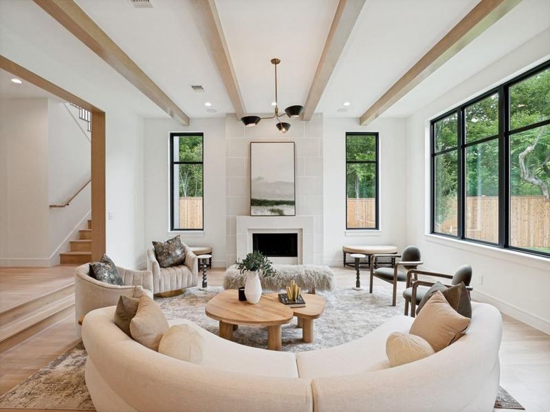 Furnished interior view inside a new home in , Dallas (Image 26).