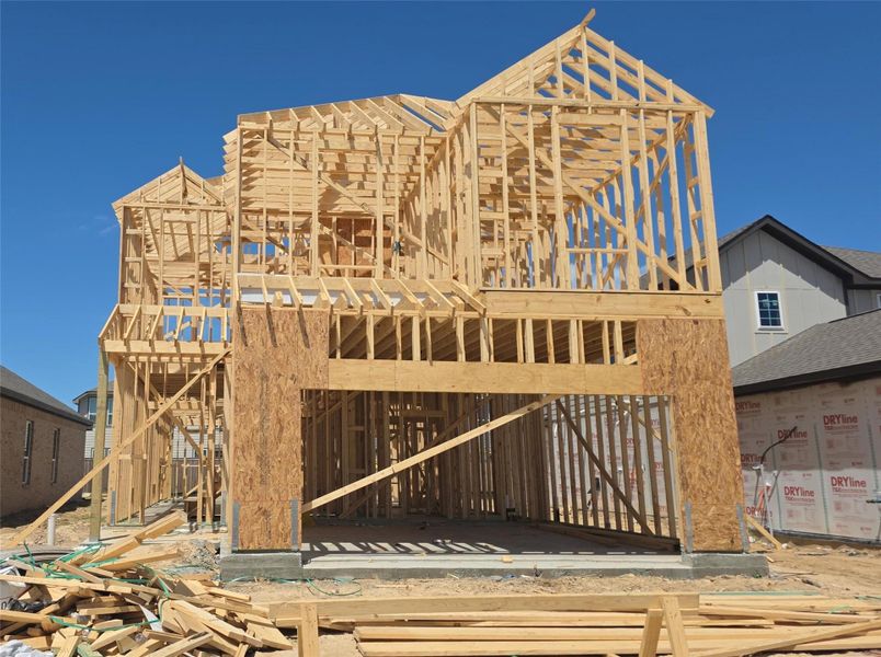 In-progress construction of a new home in Creekland Village at Bridgeland, Cypress, TX (Image 4).