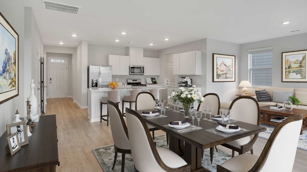 Representative furnished interior of a home built from the BELFORT by D.R. Horton in Hartmann Crossing, Lebanon (Image 5).