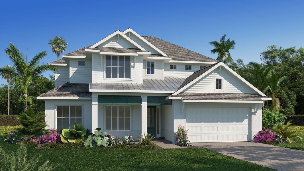 Representative exterior photo of a completed home built from the 3638F by Perry Homes in Star Farms At Lakewood Ranch 60', Lakewood Ranch, FL (Image 5). Representative exterior photo of a completed home built from the 3638F by Perry Homes in Star Farms At Lakewood Ranch 60', Lakewood Ranch, FL (Image 5).