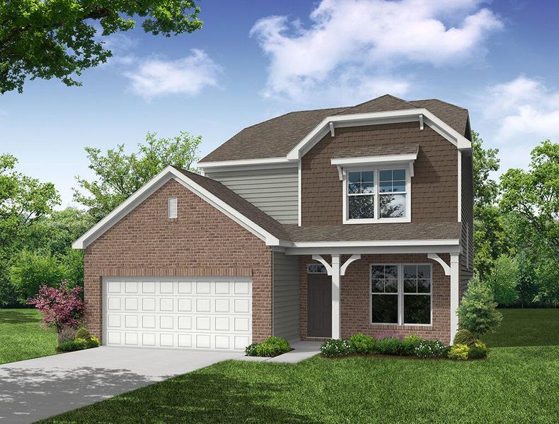 Representative exterior photo of a completed home built from the Richfield by Eastwood Homes in Chandler Ridge, McLeansville, NC (Image 6). Representative exterior photo of a completed home built from the Richfield by Eastwood Homes in Chandler Ridge, McLeansville, NC (Image 6).