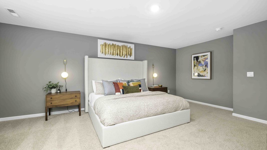 Furnished interior view inside a new home in The Meadows at Kinsley, Jamestown (Image 20). Furnished interior view inside a new home in The Meadows at Kinsley, Jamestown (Image 20).