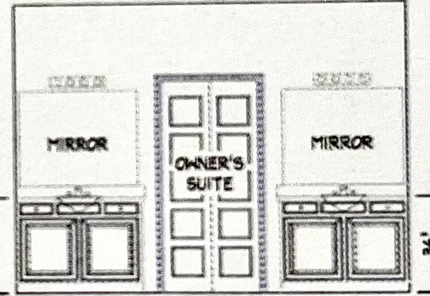 Owner's suite with split vanities for a happy marriage Owner's suite with split vanities for a happy marriage