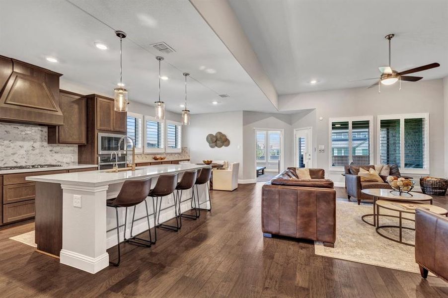 View of the open concept floor plan.