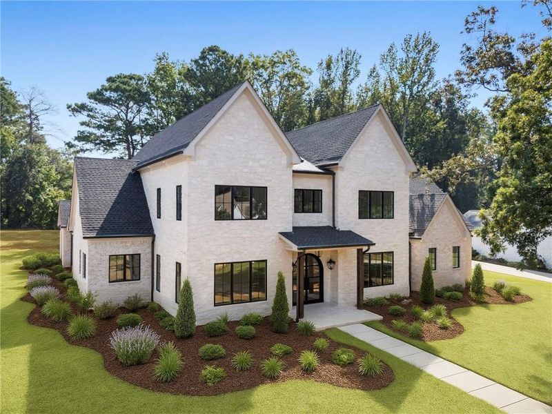 Front exterior of a new home in , Alpharetta, GA, highlighting curb appeal (Image 24).
