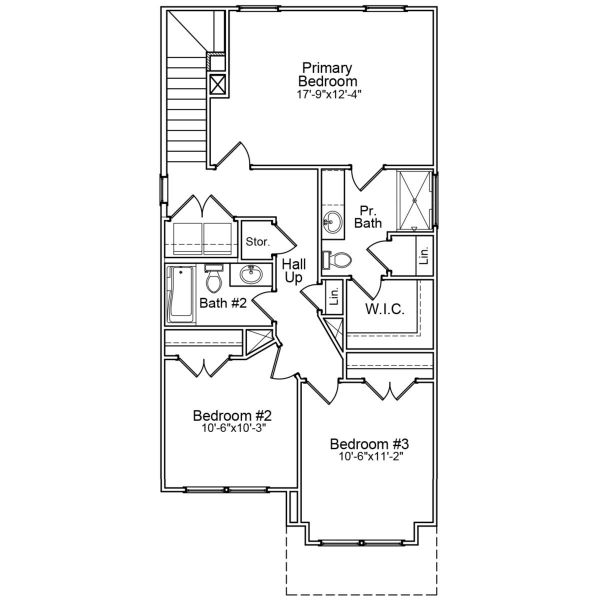 2D floor plan layout of this home in Hanes Lake, Winston-Salem, NC (Image 5).
