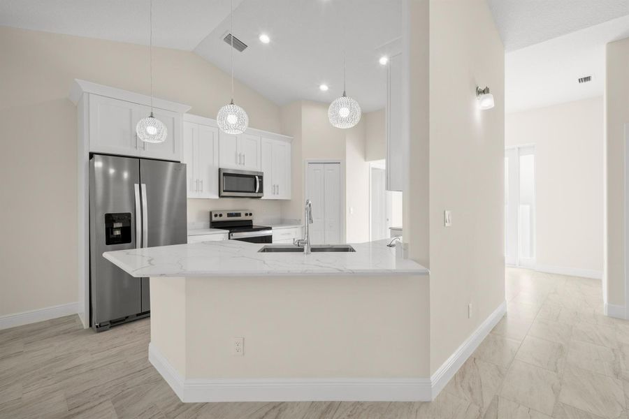 Furnished interior view inside a new home in , Fort Pierce (Image 13).