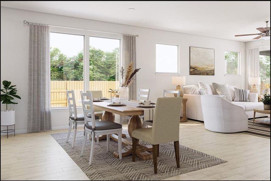 Furnished interior view inside a new home in Treeline, Justin (Image 6).