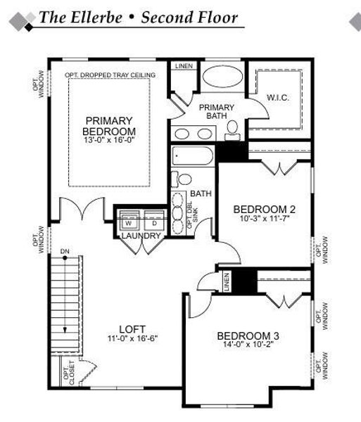 2D floor plan layout of this home in Oakley Pointe, Moncks Corner, SC (Image 1).