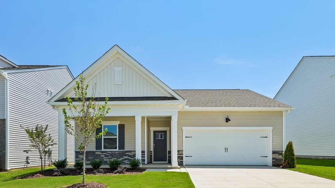 Representative exterior photo of a completed home built from the Cali by D.R. Horton in Honeycutt Oaks, Angier, NC (Image 22).