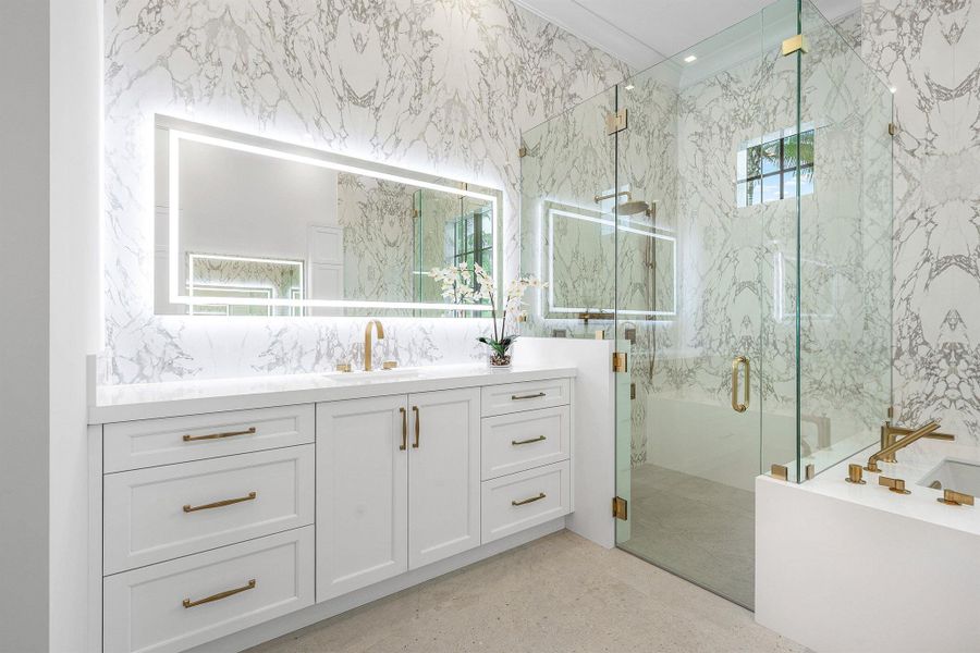 Furnished interior view inside a new home in , Boca Raton (Image 65).