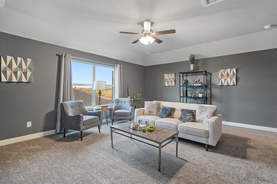 Furnished interior view inside a new home in Bluestem, Rhome (Image 28).
